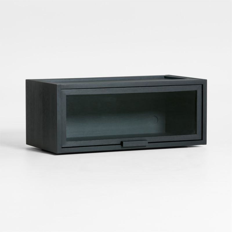 Calypso Black Wood Modular Single Glass-Door Storage Component - image 2 of 7