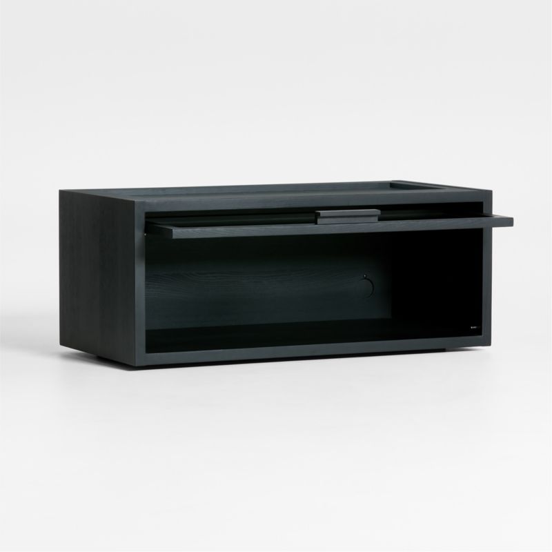 Calypso Black Wood Modular Single Glass-Door Storage Component - image 3 of 7