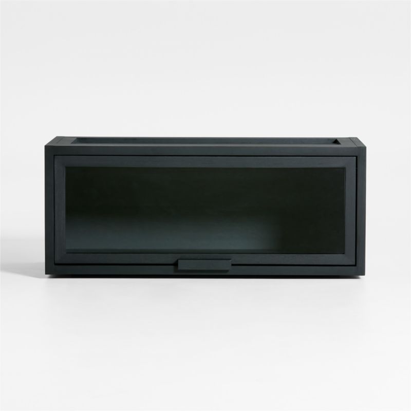 Calypso Black Wood Modular Single Glass-Door Storage Component - image 0 of 7