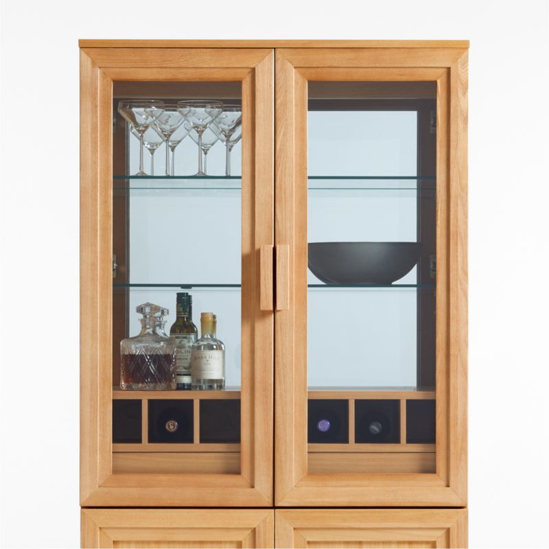 Calypso Natural Elm Wood Bar Hutch Cabinet - image 0 of 4