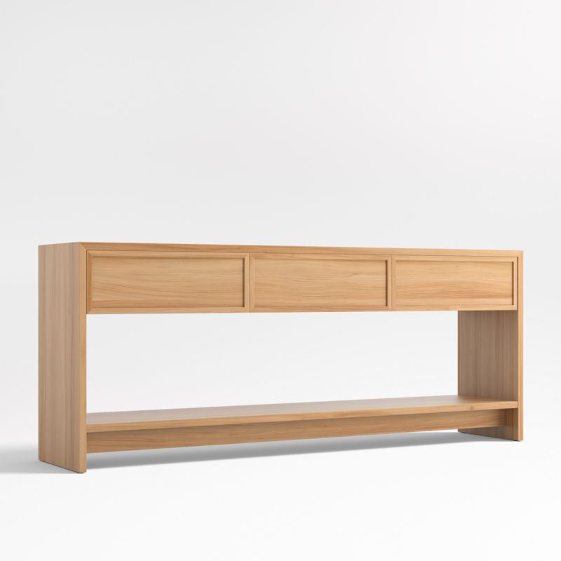 Calypso 72" Rectangular Natural Wood Storage Console Table - image 3 of 6