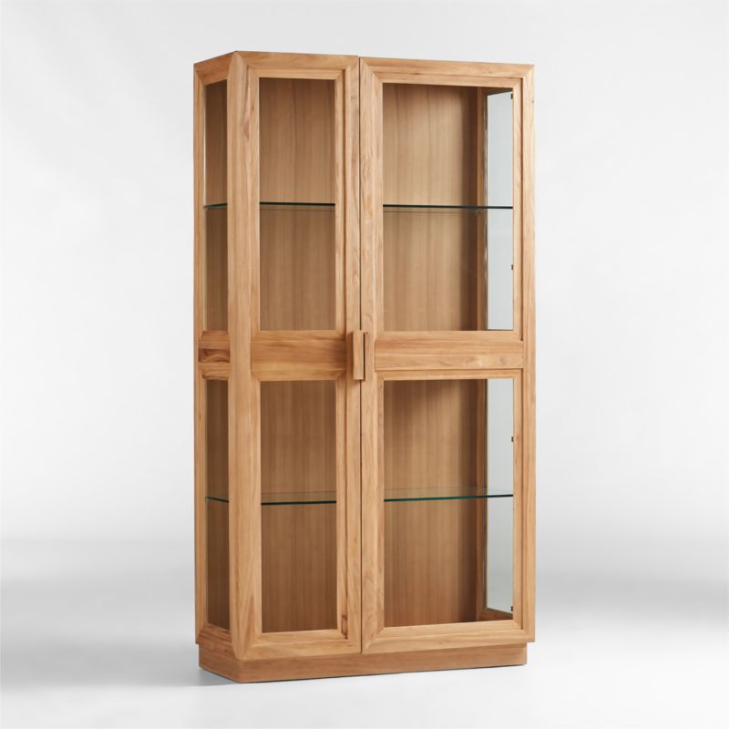 Calypso Glass and Natural Wood Storage Cabinet - image 9 of 11