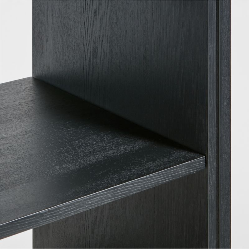 Calypso Black Elm Wood Modular Glass-Door Base and Bookshelf Hutch - image 4 of 8