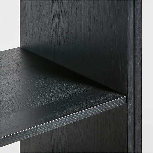 Calypso 36" Black Wood Open Modular Bookshelf Hutch