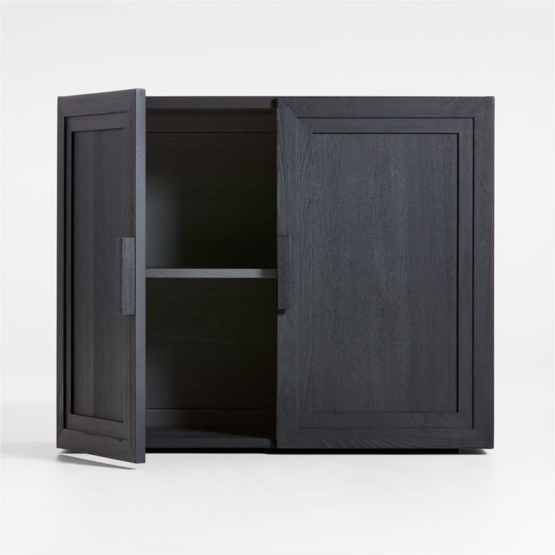 Calypso Black Modular Wood Cabinet Base with Doors - image 2 of 4