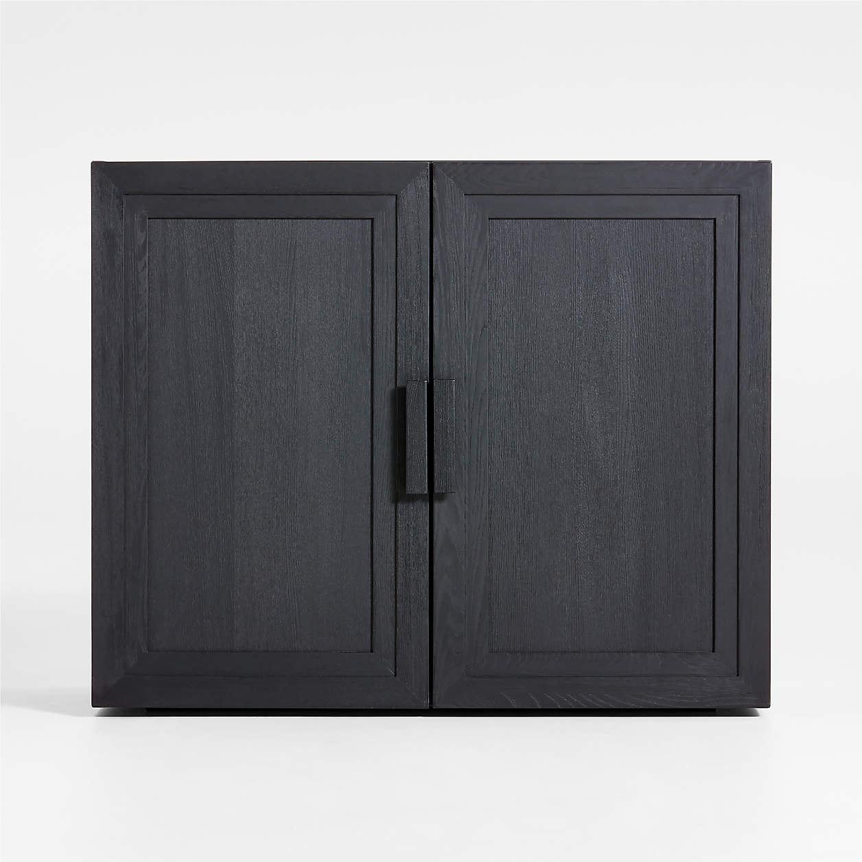 Calypso Black Ebonized Modular Wood Base with Doors + Reviews