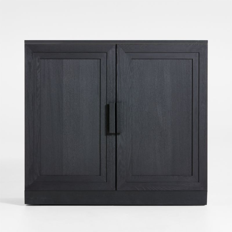 Viewing product image Calypso 36" Black Wood Modular Cabinet with Doors - image 1 of 2