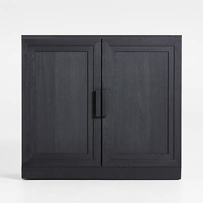 Calypso 36" Black Wood Modular Cabinet with Doors