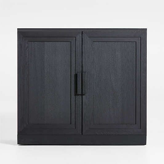 Calypso 36" Black Wood Modular Cabinet with Doors