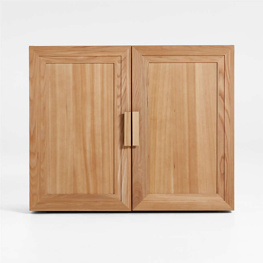 Calypso Natural Modular Wood Cabinet Base with Doors + Reviews | Crate ...