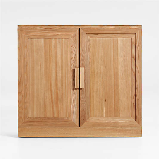 Calypso 36" Natural Elm Wood Cabinet with Doors
