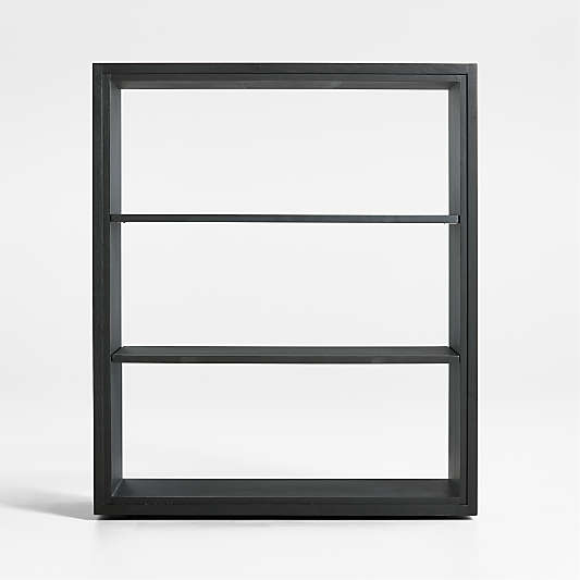 Calypso Black Wood Open Modular Bookcase Hutch