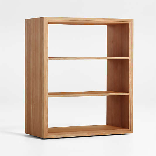 Calypso Natural Elm Wood Open Modular Bookcase Hutch