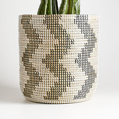 View Camanche Natural and Black Patterned Basket details