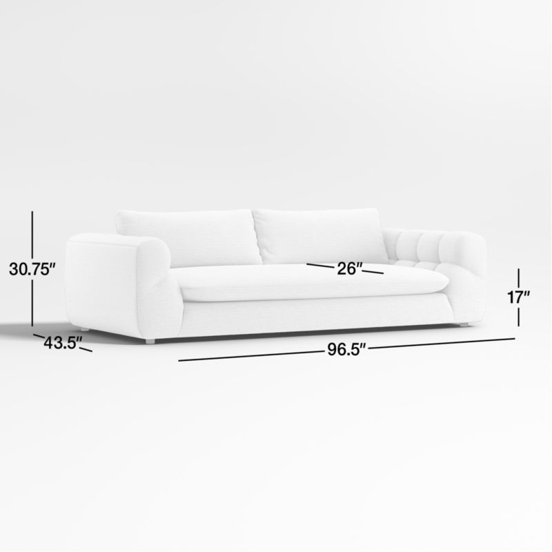 View Cambria Boucle Sofa 96" - image 3 of 13