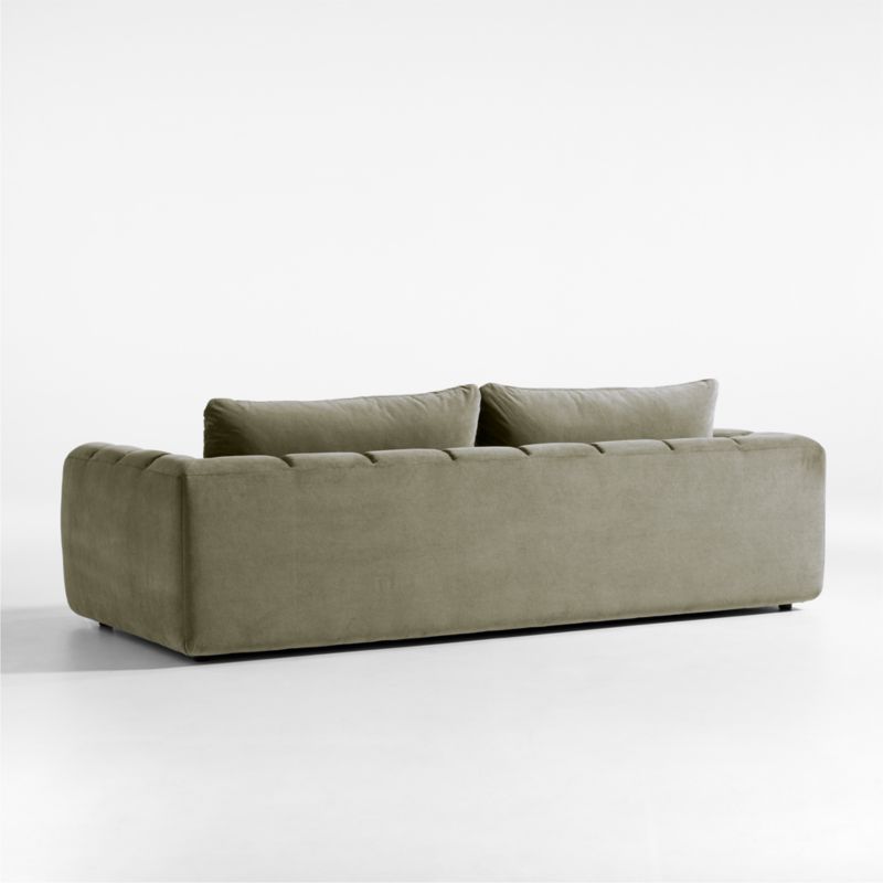 Cambria Green Velvet Sofa 96" - image 8 of 12