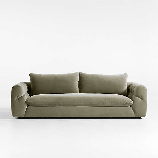 Cambria Green Velvet Sofa 96"
