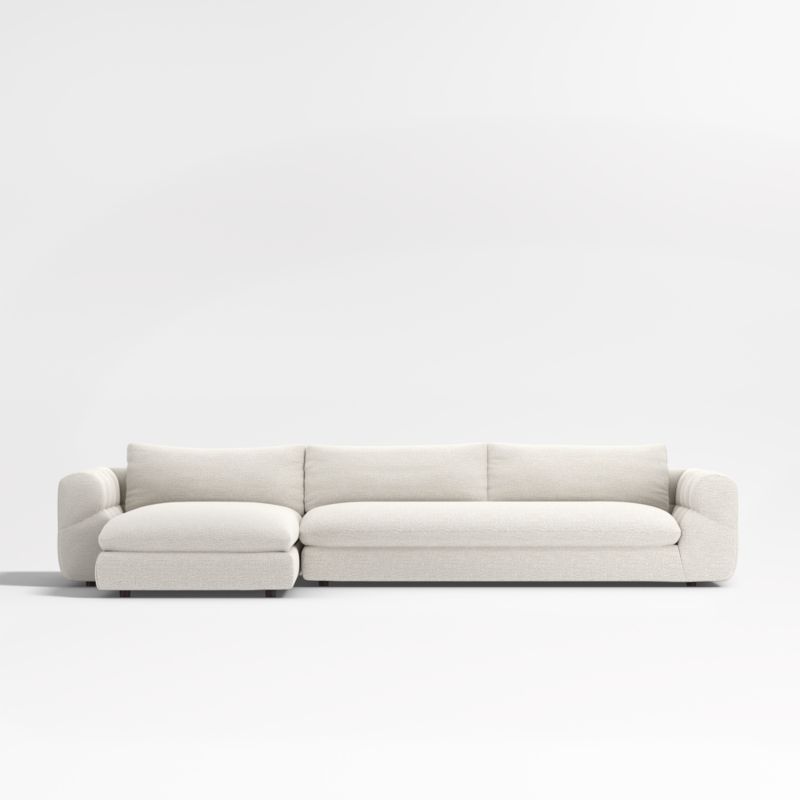 Cambria Bouclé 2-Piece Left-Arm Chaise Sectional Sofa