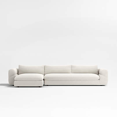 Cambria Bouclé 2-Piece Left-Arm Chaise Sectional Sofa