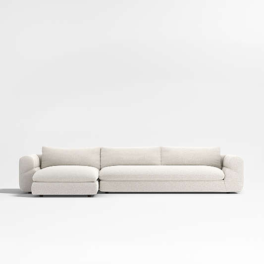 Cambria Bouclé 2-Piece Left-Arm Chaise Sectional Sofa