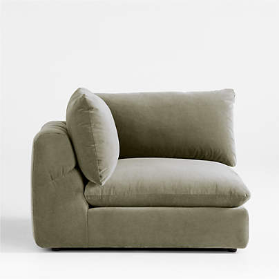 Cambria Green Velvet Corner Chair