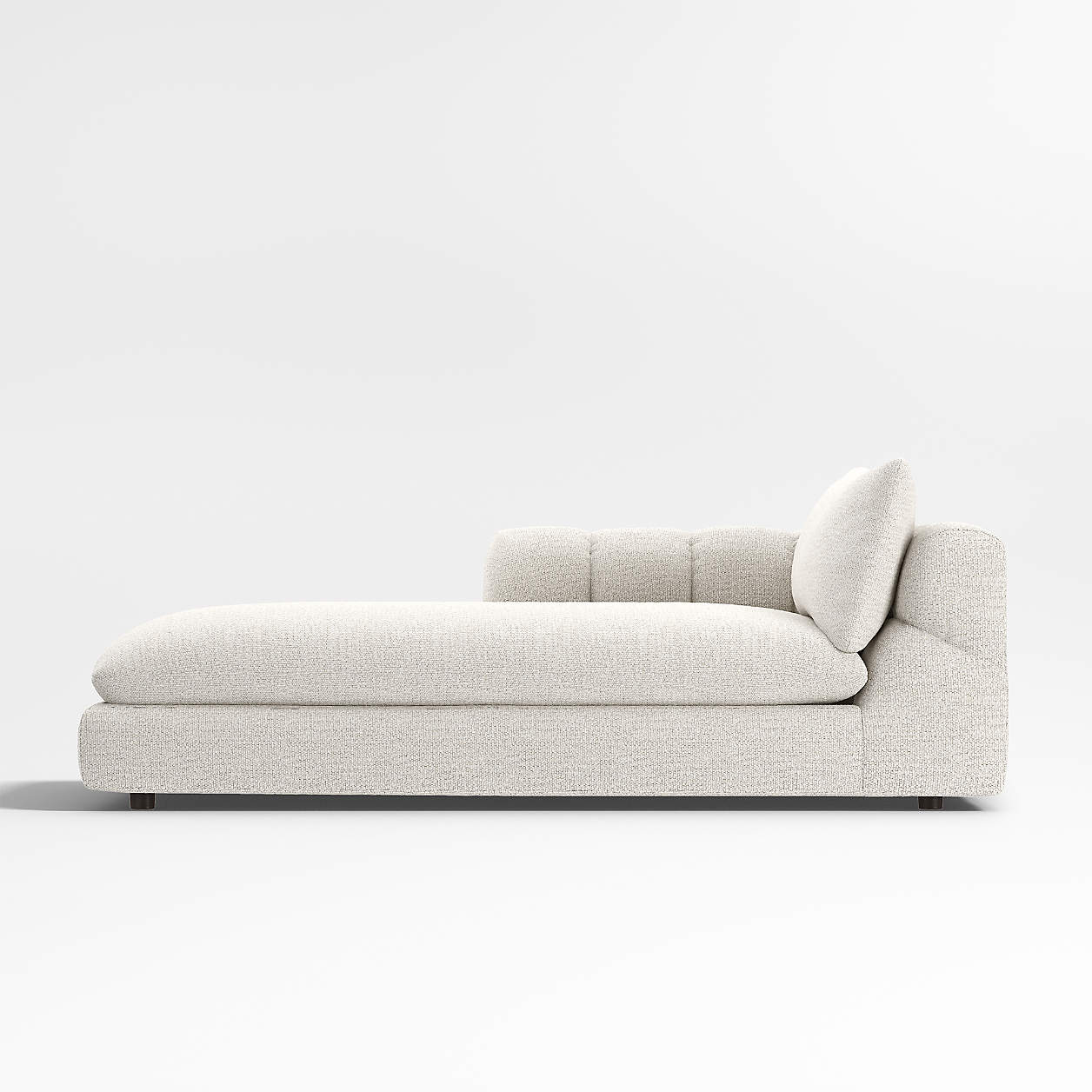 Cambria Bouclé LeftArm Chaise Lounge Crate & Barrel