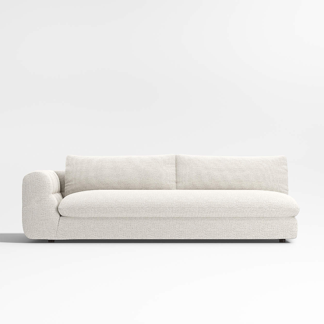 Cambria Bouclé LeftArm Sofa + Reviews Crate & Barrel