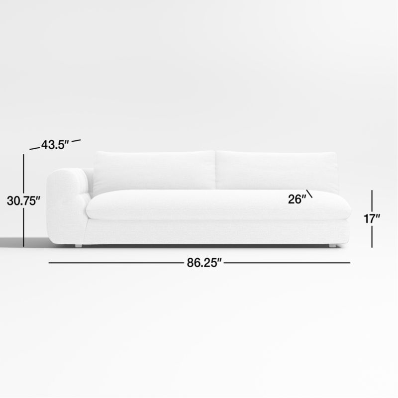 Cambria Bouclé Left-Arm Sofa