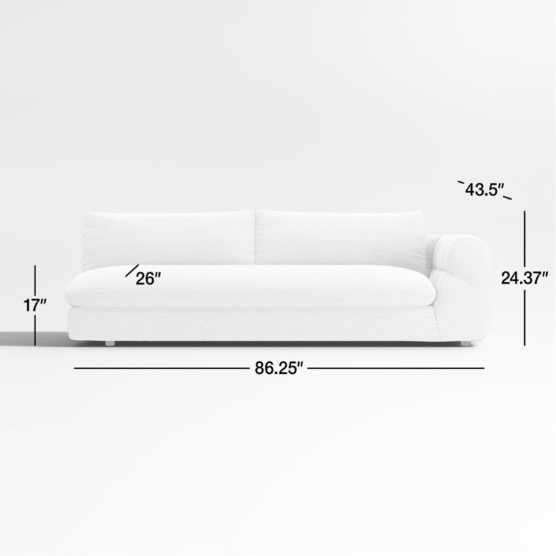 Cambria Bouclé Right-Arm Sofa