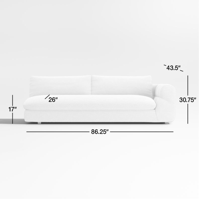 Cambria Bouclé Right-Arm Sofa