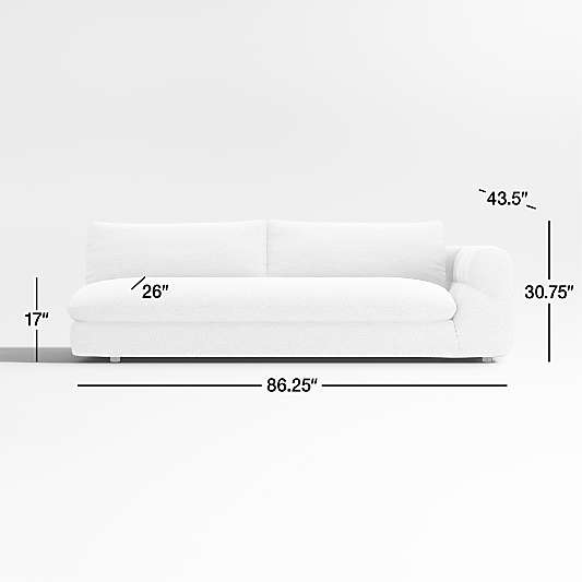 Cambria Bouclé Right-Arm Sofa