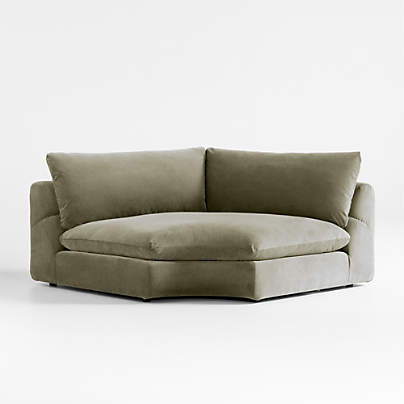 Cambria Green Velvet  Wedge Chair