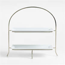 Cambridge Two-Tier Server with Plates + Reviews | Crate & Barrel