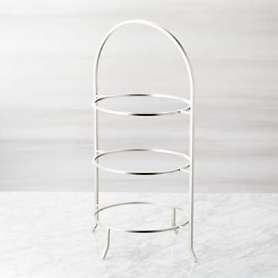 Cambridge Satin Nickel 3-Tier Stand