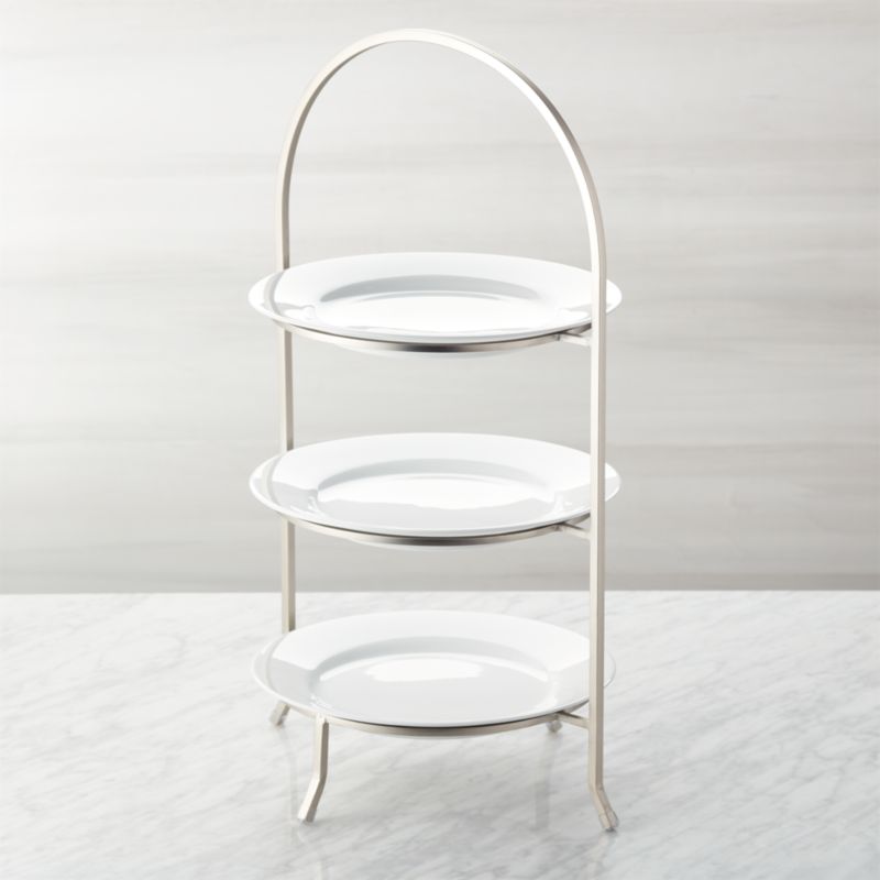 Cambridge Satin Nickel 3-Tier Stand - image 6 of 10