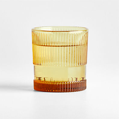 View Camden 9.8-Oz. Amber Fluted Double Old-Fashioned Glass details