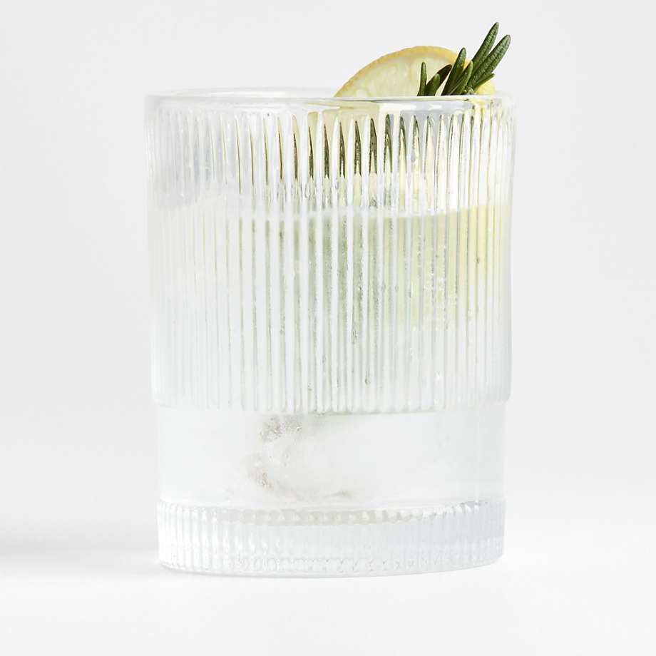 Camden Clear Fluted Highball Glass + Reviews | Crate & Barrel