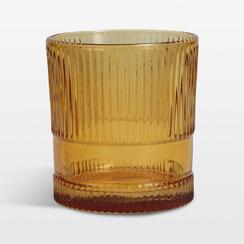 Camden 9.8-Oz. Amber Fluted Double Old-Fashioned Glass - image 4 of 5