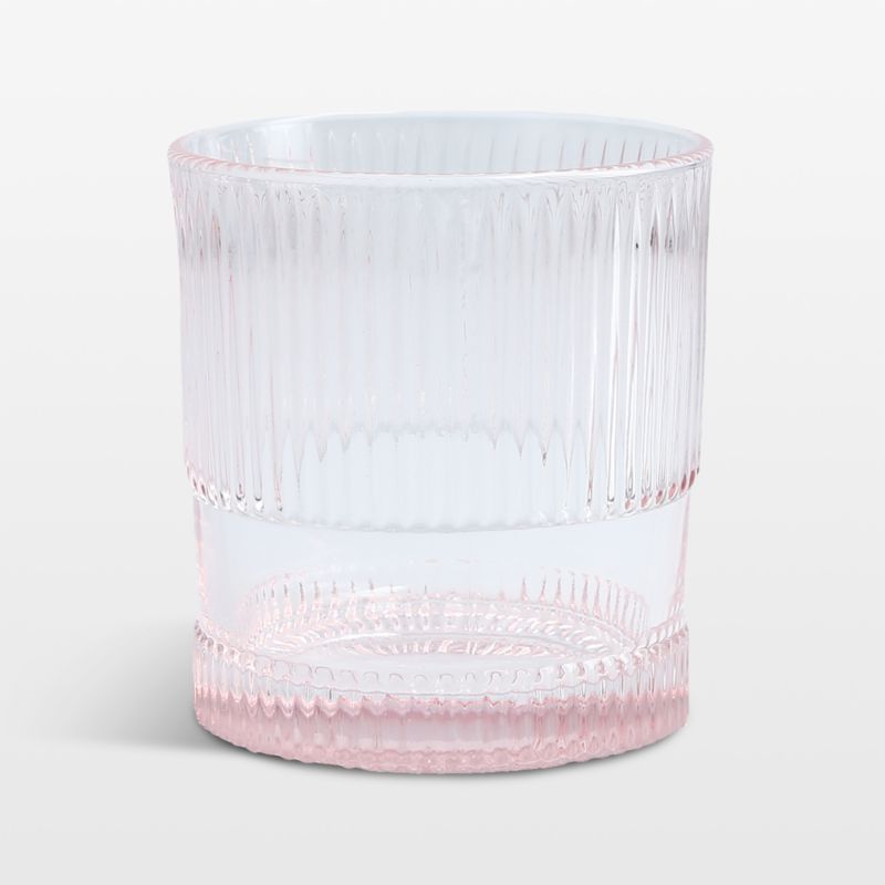 Camden 9.8-Oz. Pink Fluted Double Old-Fashioned Glass - image 6 of 7