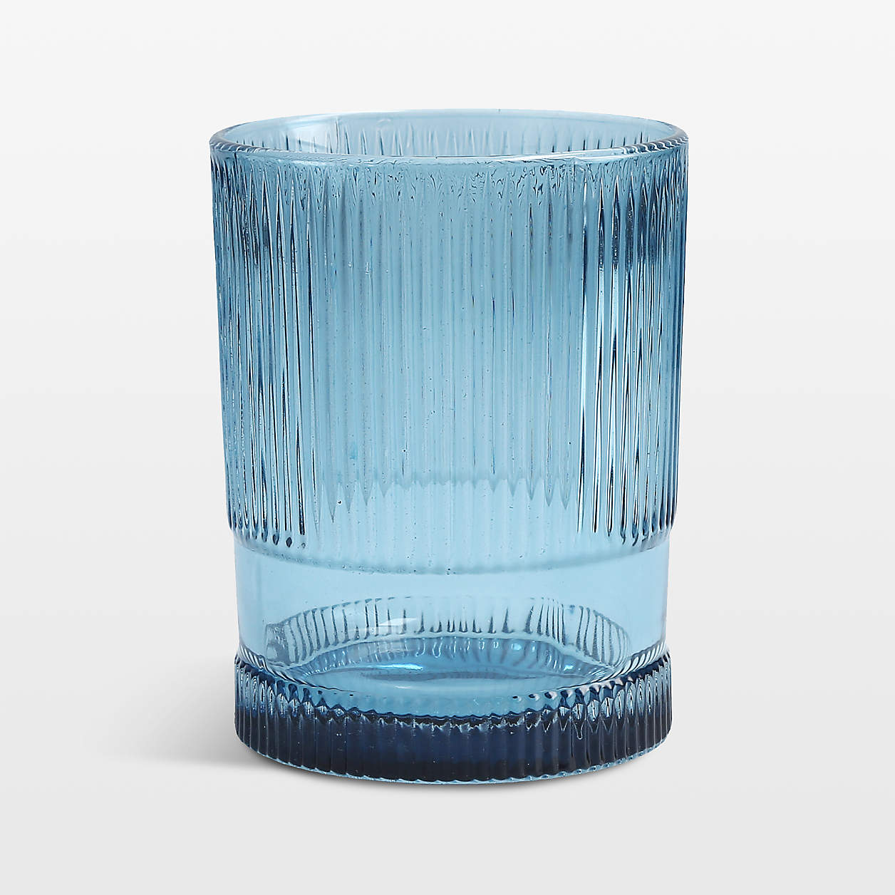 Camden Blue Fluted Highball Glass Crate & Barrel Canada