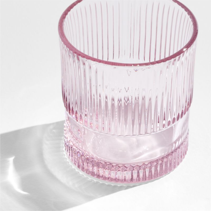 Camden 9.8-Oz. Pink Fluted Double Old-Fashioned Glass - image 5 of 7