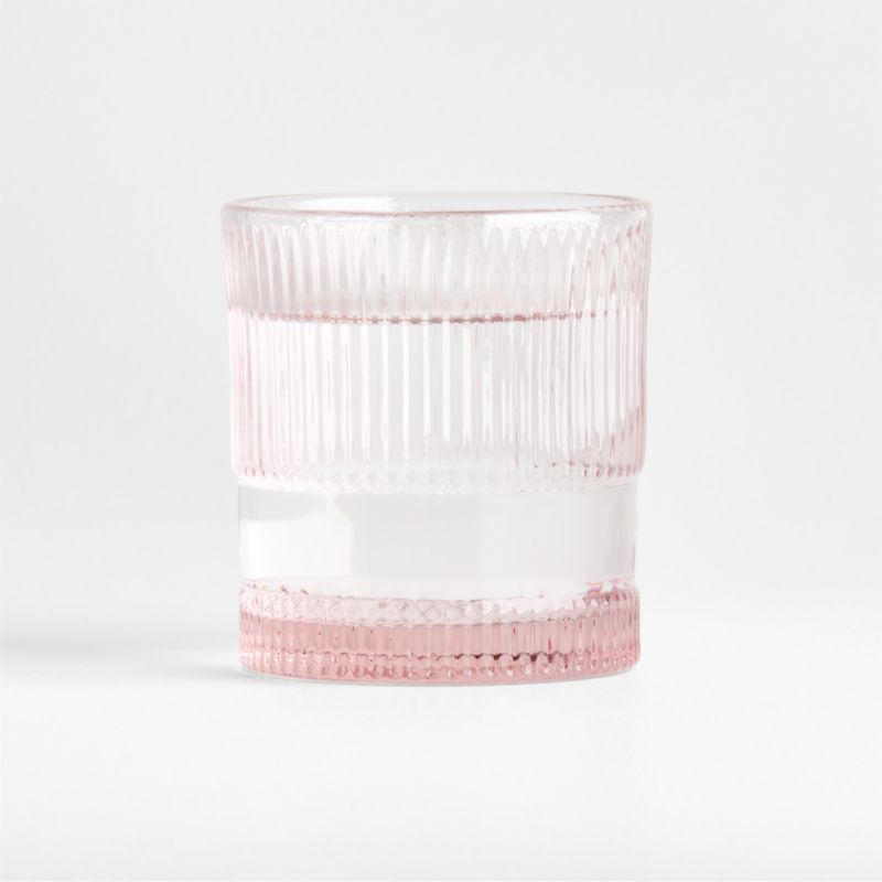 Camden 9.8-Oz. Pink Fluted Double Old-Fashioned Glass - image 0 of 7