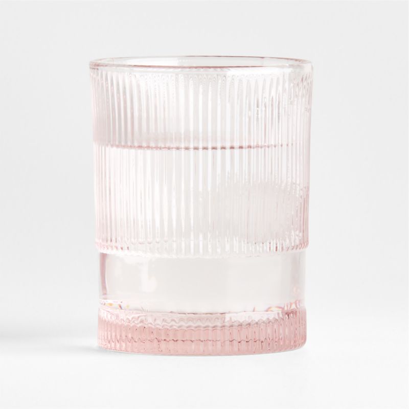 Camden Pink Fluted Highball Glass + Reviews | Crate & Barrel