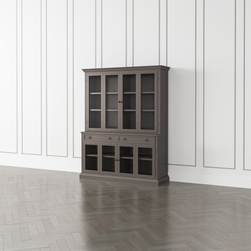 Cameo Grigio 2-Piece Entertainment Center with Glass Door