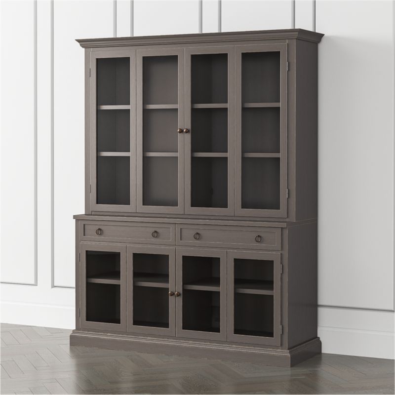 Cameo Grigio 2-Piece Entertainment Center with Glass Door