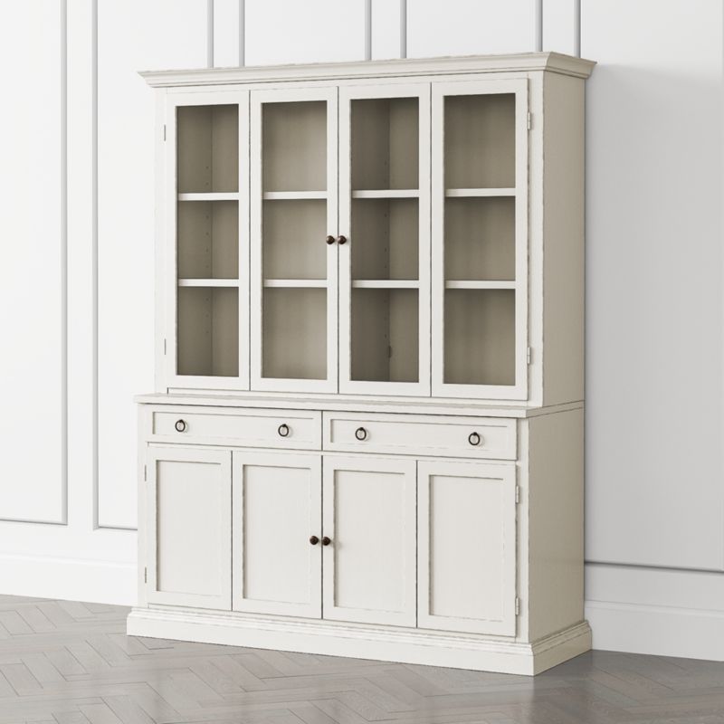 Cameo Dama 2-Piece Entertainment Center with Wood and Glass Doors