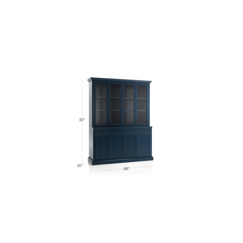 Cameo Indigo 2-Piece Entertainment Center with Wood and Glass Doors