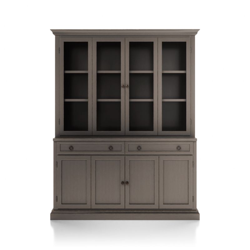 Cameo Grigio 2-Piece Entertainment Center with Wood and Glass Doors