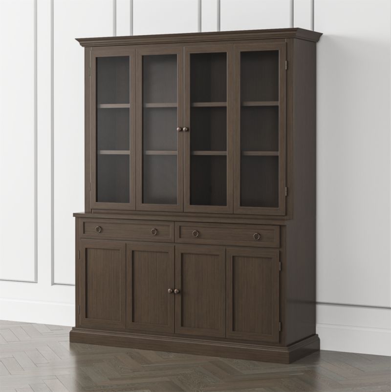 Cameo Pinot Lancaster 2-Piece Entertainment Center with Wood and Glass Doors