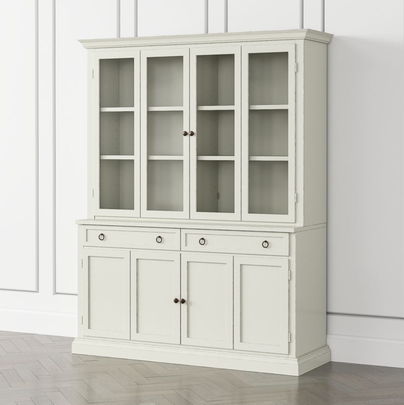 Cameo Vamelie 2-Piece Entertainment Center with Wood and Glass Doors